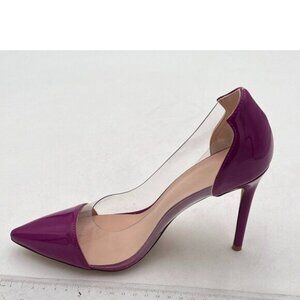 Purple Elegant Stiletto Clear Pumps High Heels Slip On Party Wedding Dress Shoe